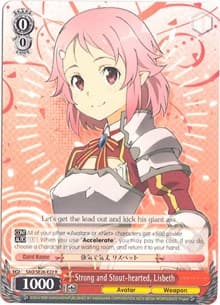 Strong and Stout-hearted, Lisbeth - Sword Art Online II Vol.2 - Weiss Schwarz card