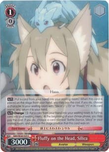 Fluffy on the Head, Silica (Parallel Foil) - Sword Art Online II Vol.2 - Weiss Schwarz card