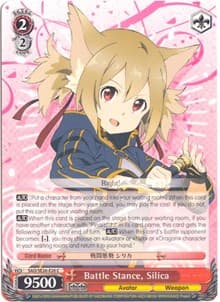 Battle Stance, Silica - Sword Art Online II Vol.2 - Weiss Schwarz card