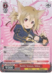 Battle Stance, Silica (Parallel Foil) - Sword Art Online II Vol.2 - Weiss Schwarz card