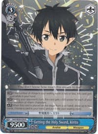 Getting the Holy Sword, Kirito (Parallel Foil) - Sword Art Online II Vol.2 - Weiss Schwarz card