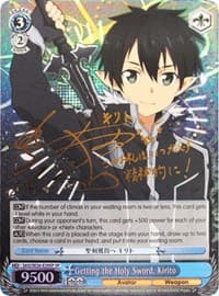 Getting the Holy Sword, Kirito (SP) - Sword Art Online II Vol.2 - Weiss Schwarz card