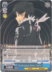 Challenging Many, Kirito - Sword Art Online II Vol.2 - Weiss Schwarz card