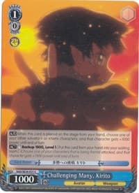 Challenging Many, Kirito (Parallel Foil) - Sword Art Online II Vol.2 - Weiss Schwarz card