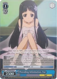 Providing Information, Yui (Parallel Foil) - Sword Art Online II Vol.2 - Weiss Schwarz card