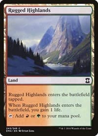 Rugged Highlands - Eternal Masters - Magic: The Gathering card