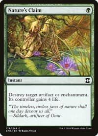 Nature's Claim - Eternal Masters - Magic: The Gathering card