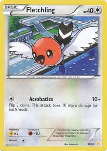 Fletchling - XY Trainer Kit: Pikachu Libre & Suicune - Pokemon card
