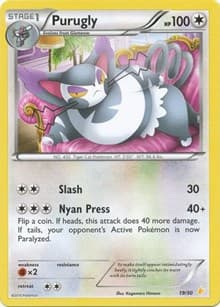 Purugly (19) - XY Trainer Kit: Pikachu Libre & Suicune - Pokemon card