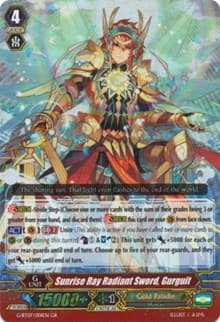 Sunrise Ray Radiant Sword, Gurguit - G-BT07: Glorious Bravery of Radiant Sword - Cardfight Vanguard card