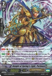Knight of Spring's Light, Perimore - G-BT07: Glorious Bravery of Radiant Sword - Cardfight Vanguard card