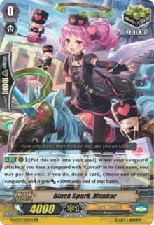 Black Spark, Munkar - G-BT07: Glorious Bravery of Radiant Sword - Cardfight Vanguard card
