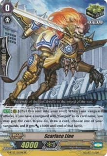 Scarface Lion - G-BT07: Glorious Bravery of Radiant Sword - Cardfight Vanguard card