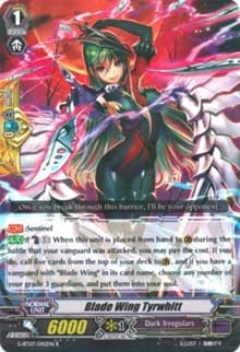 Blade Wing Tyrwhitt - G-BT07: Glorious Bravery of Radiant Sword - Cardfight Vanguard card
