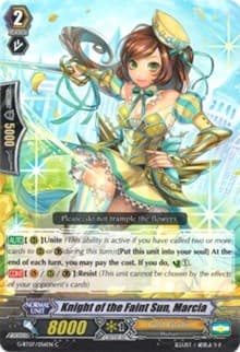Knight of the Faint Sun, Marcia - G-BT07: Glorious Bravery of Radiant Sword - Cardfight Vanguard card