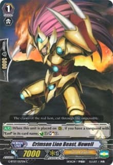 Crimson Lion Beast, Howell - G-BT07: Glorious Bravery of Radiant Sword - Cardfight Vanguard card