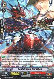 Seal Dragon, Barathea - G-BT07: Glorious Bravery of Radiant Sword - Cardfight Vanguard card