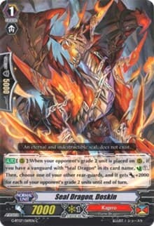 Seal Dragon, Doskin - G-BT07: Glorious Bravery of Radiant Sword - Cardfight Vanguard card