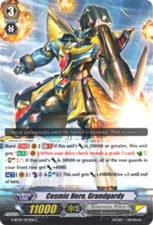 Cosmic Hero, Grandgardy - G-BT07: Glorious Bravery of Radiant Sword - Cardfight Vanguard card