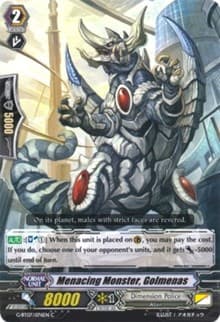 Menacing Monster, Golmenas - G-BT07: Glorious Bravery of Radiant Sword - Cardfight Vanguard card