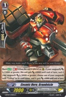 Cosmic Hero, Grandvicle - G-BT07: Glorious Bravery of Radiant Sword - Cardfight Vanguard card