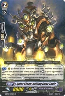 Quiet Sleep-calling Gear Tapir - G-BT07: Glorious Bravery of Radiant Sword - Cardfight Vanguard card