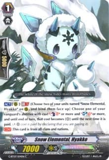 Snow Elemental, Hyakko - G-BT07: Glorious Bravery of Radiant Sword - Cardfight Vanguard card