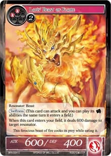 Lapis' Beast of Flame - Battle for Attoractia - Force of Will card