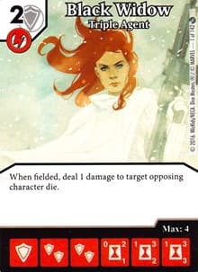 Black Widow - Triple Agent - Civil War - Dice Masters card