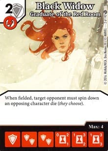 Black Widow - Graduate of the Red Room - Civil War - Dice Masters card
