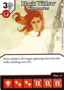 Black Widow - Widowmaker - Civil War - Dice Masters card