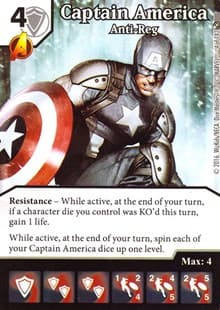 Captain America - Anti-Reg - Civil War - Dice Masters card