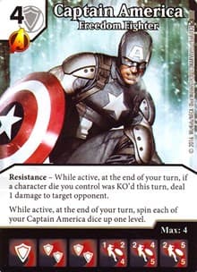 Captain America - Freedom Fighter - Civil War - Dice Masters card