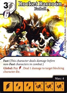 Rocket Raccoon - Furball - Civil War - Dice Masters card