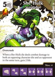 She-Hulk - Sensational - Civil War - Dice Masters card