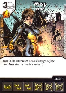 Wasp - Pixie - Civil War - Dice Masters card