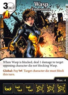 Wasp - Fasionista - Civil War - Dice Masters card