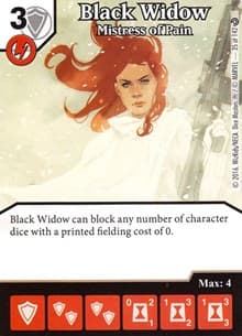 Black Widow - Mistress of Pain - Civil War - Dice Masters card