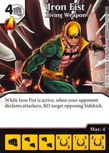 Iron Fist - Living Weapon - Civil War - Dice Masters card