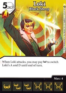 Loki - Black Sheep - Civil War - Dice Masters card