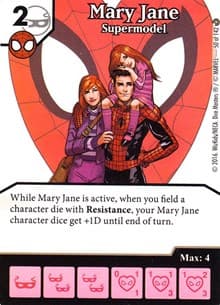 Mary Jane - Supermodel - Civil War - Dice Masters card