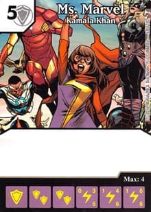 Ms. Marvel - Kamala Khan - Civil War - Dice Masters card