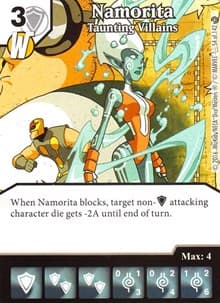 Namorita - Taunting Villains - Civil War - Dice Masters card