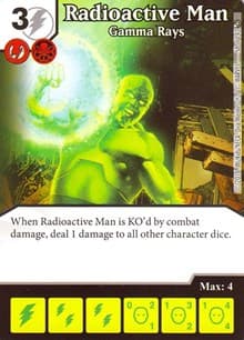 Radioactive Man - Gamma Rays - Civil War - Dice Masters card