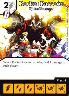 Rocket Raccoon - Not a Raccoon - Civil War - Dice Masters card