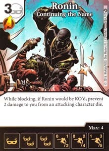 Ronin - Continuing the Name - Civil War - Dice Masters card