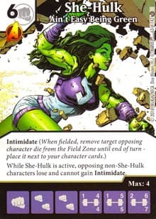 She-Hulk - Ain't Easy Being Green - Civil War - Dice Masters card