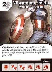 Vibranium Shield - Symbol of Freedom - Civil War - Dice Masters card