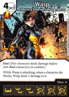 Wasp - America's Newest Superhero - Civil War - Dice Masters card