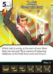 Loki - Green with Envy - Civil War - Dice Masters card